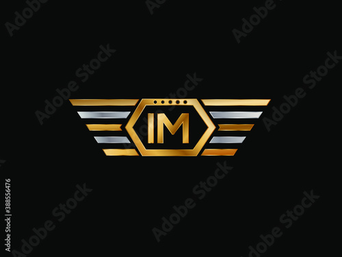 IM Letter Initial with Royal Template.
elegant with wing logo vector,
Creative Lettering Logo Vector Illustration.
