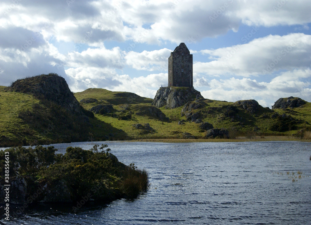 Smailholm Tower in autumn