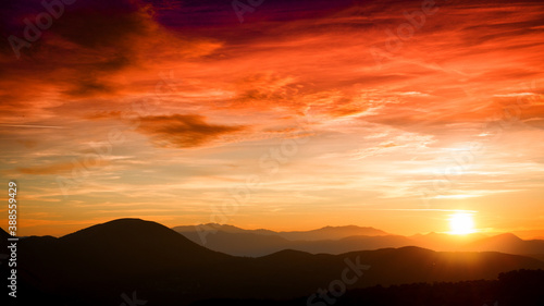 sunrise over the mountains © christos