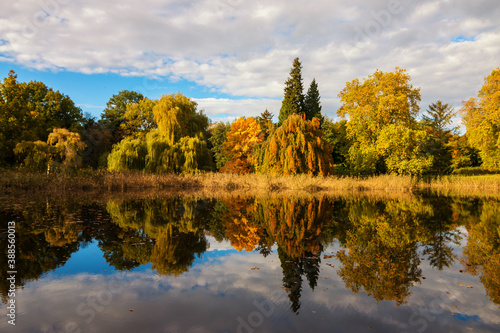Obraz na płótnie Herbstspiegelung w salonie
