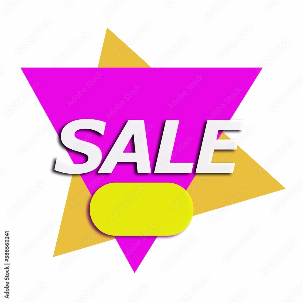 Illustration of sale concept with copyspace to be fill in.