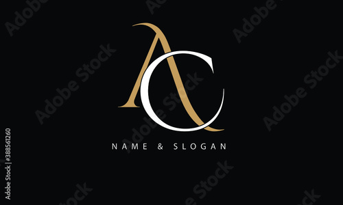 AC, CA, A, C abstract letters logo monogram