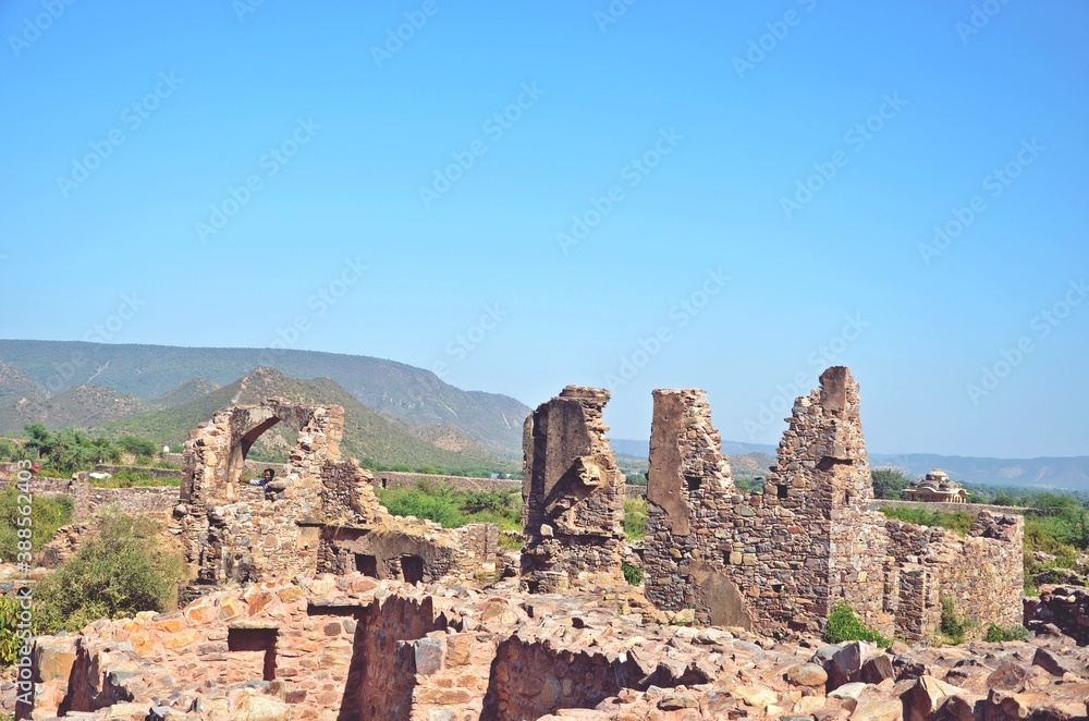 spooky ruins of Bhangarh Fort ,Alwar , Rajasthan ,most Haunted Place in India