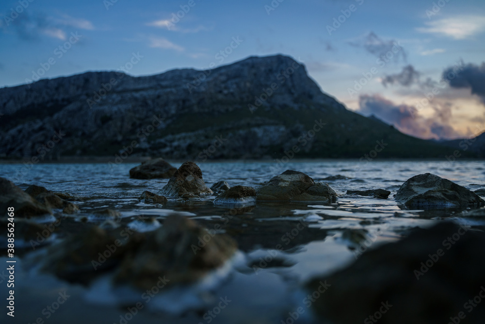 Obraz premium Beautiful landscape of Lake Cuber in Mallorca, Spain 