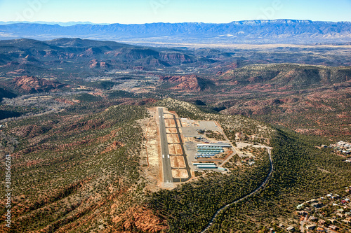 Aerial view of Sedona Airport in 2013 photo