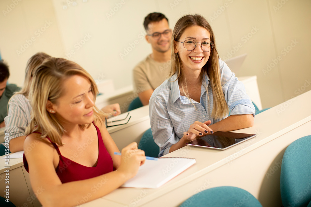 University srudents in the classroom University srudents in the classroom