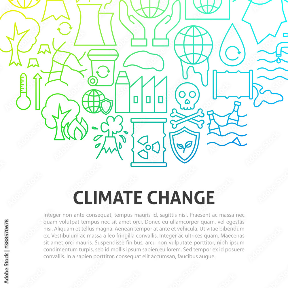 Climate Change Line Concept