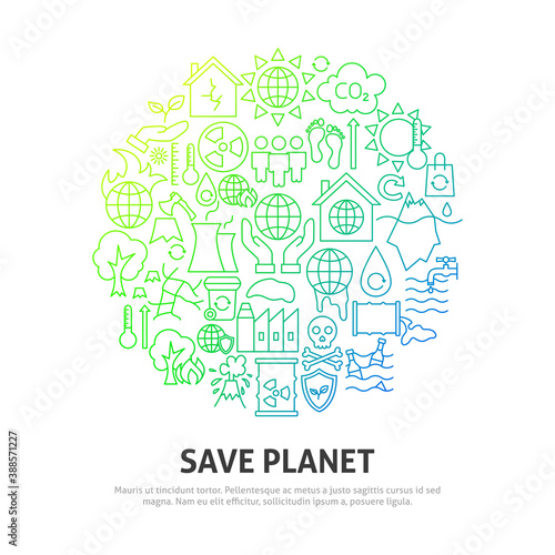 Save Planet Circle Concept