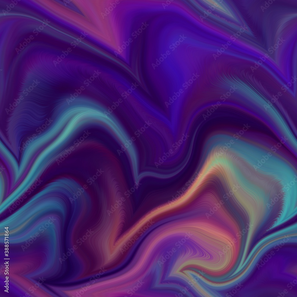 Obraz premium Seamless marble wet ripple wavy fluid pattern. High quality illustration. Smooth distorted liquid effect. Trendy artistic surface pattern design. Resembles hand marbled surface.