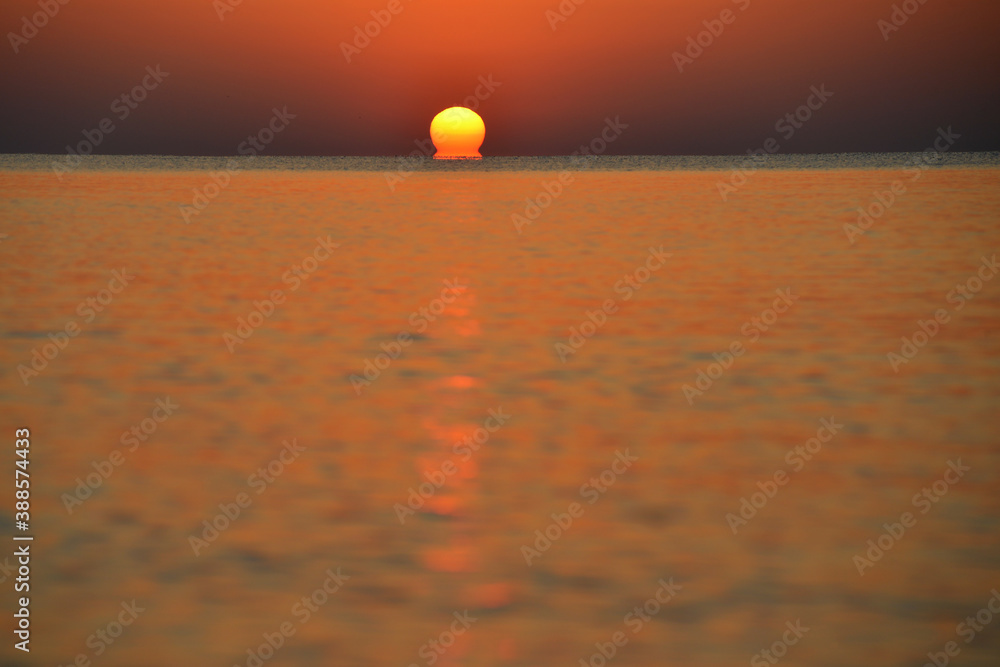 The Sun rises over the Black sea.