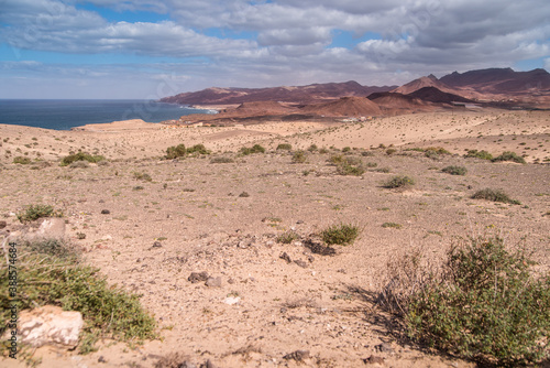 Vulcanic based desert landscape at Jandia around La Pared