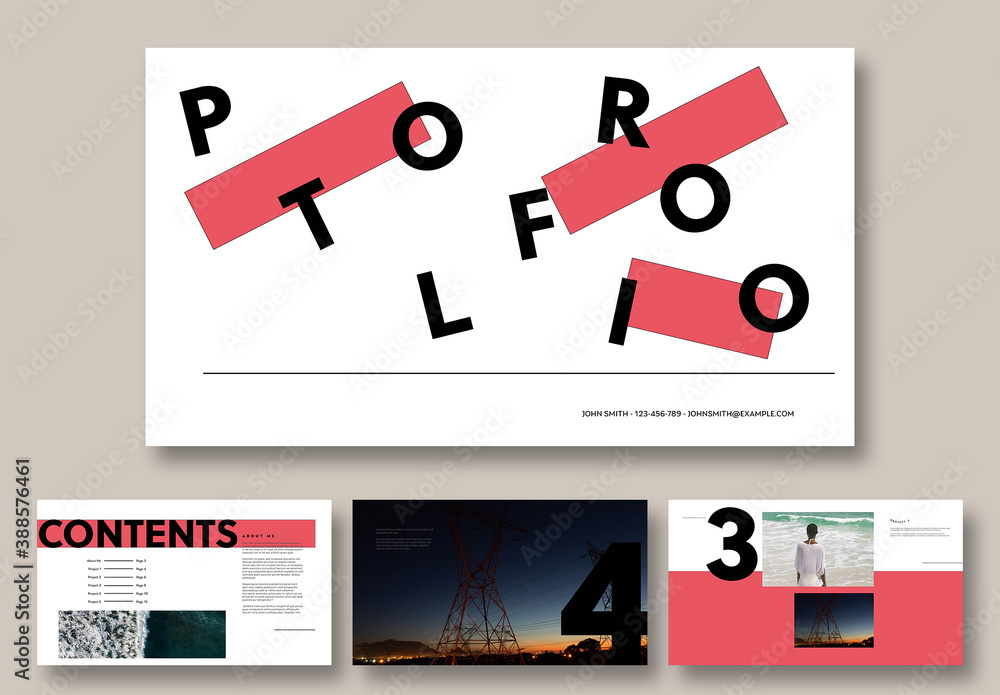 Modern Pitch Deck Stock Template | Adobe Stock