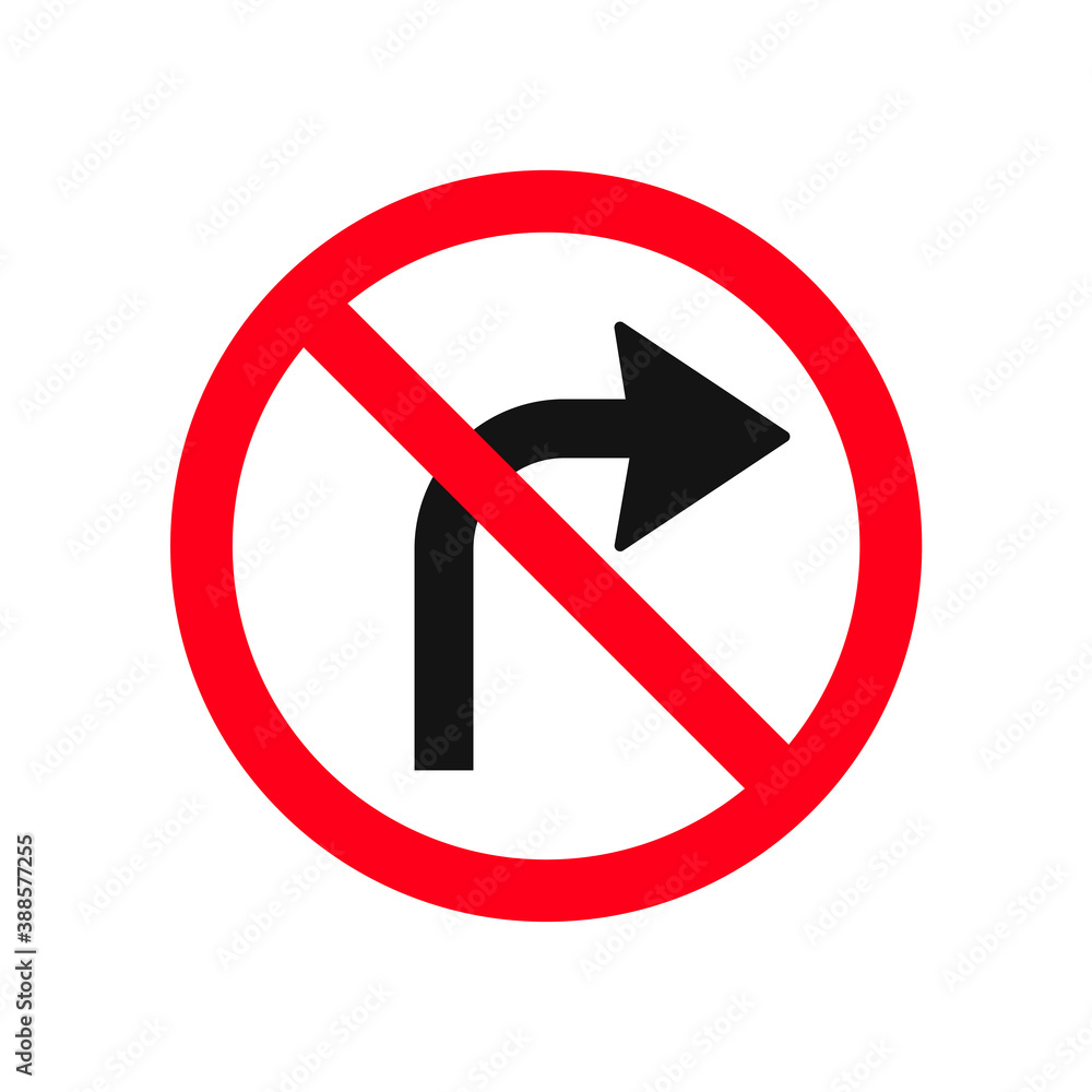 Turn right glyph icon road sign vector illustration in white background. Turn right icon sign Turn right glyph icon road sign vector illustration in white background. Turn right icon sign