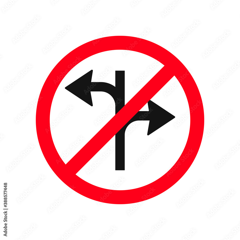 Turn right or turn left glyph icon road sign vector illustration in white background. Turn right or turn left icon sign Turn right or turn left glyph icon road sign vector illustration in white background. Turn right or turn left icon sign