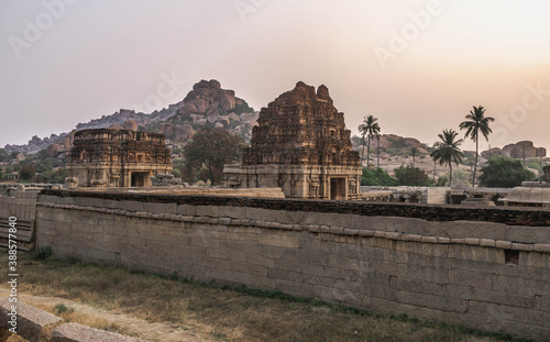 Vijayanagara ruins of the former capital of the Vijayanagar Empire in the village of Hampi in the northern Indian state of Karnataka