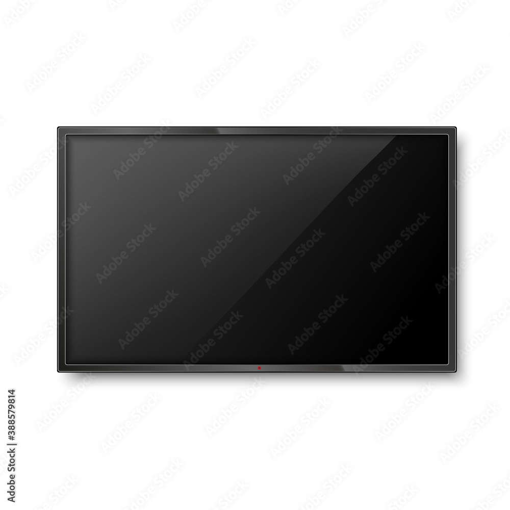 Realistic frame of TV screen mockup. LCD panel. Vector Realistic frame of TV screen mockup. LCD panel. Vector