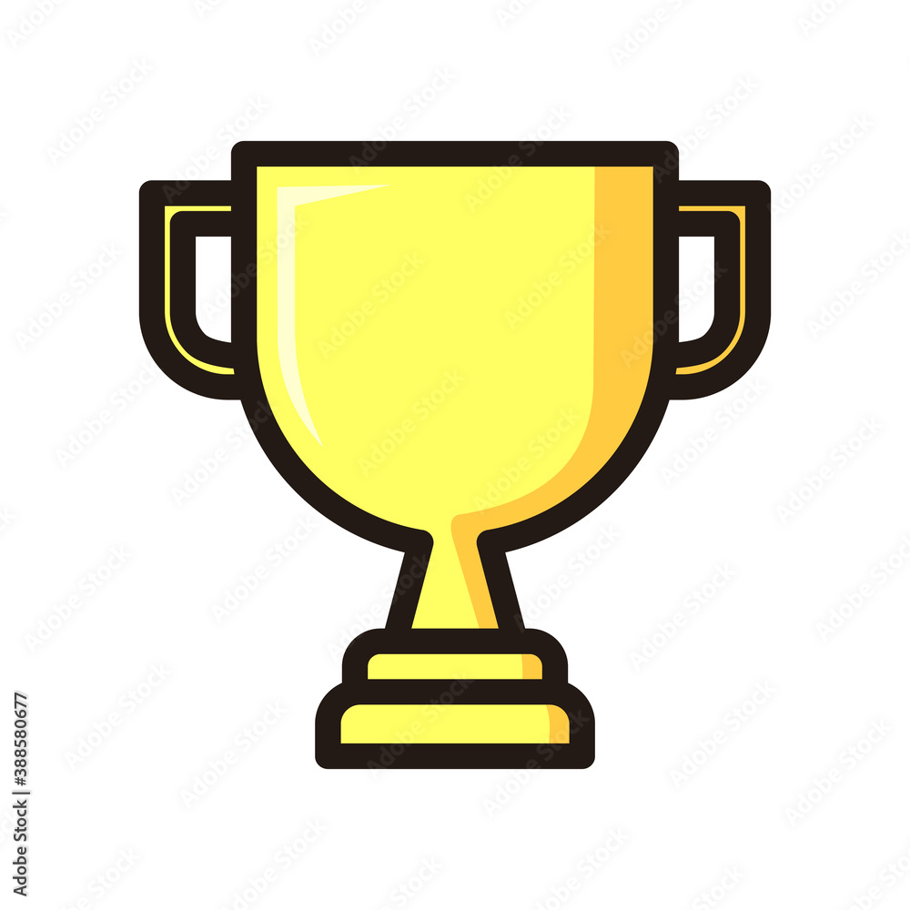trophy icon isolated on white background from education collection. trophy icon isolated on white background from education collection.