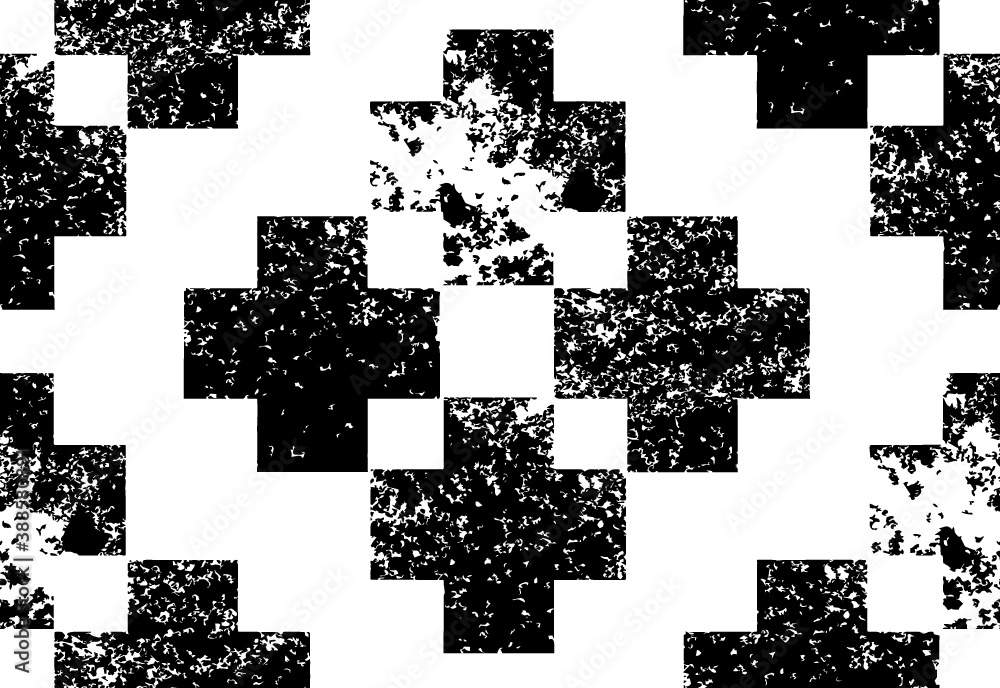 Fototapeta premium Vector seamless pattern with black and white cross