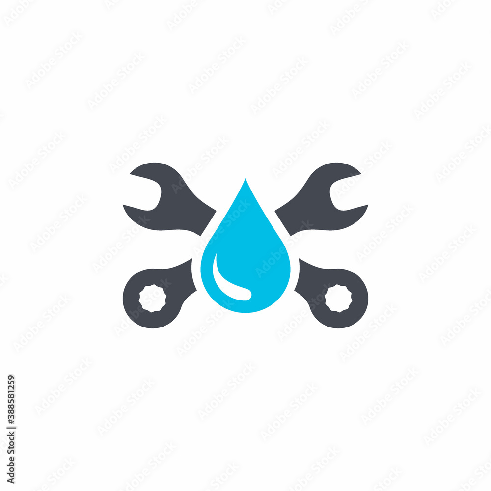 Obraz premium Plumbing icon logo vector design