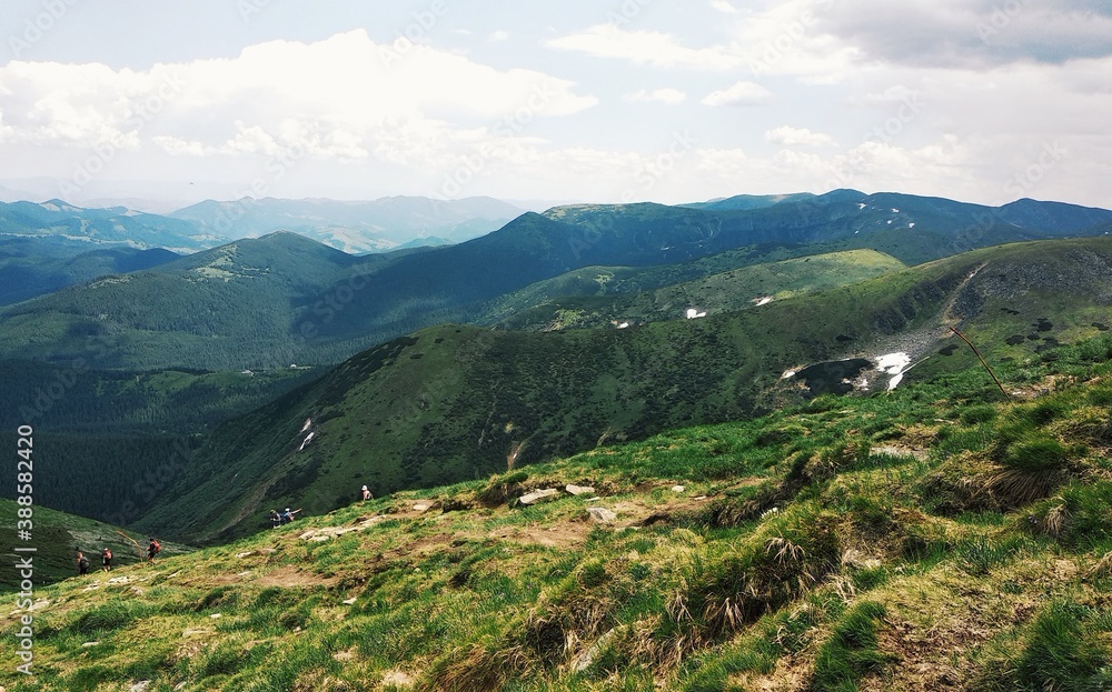 Naklejka premium landscape in the mountains