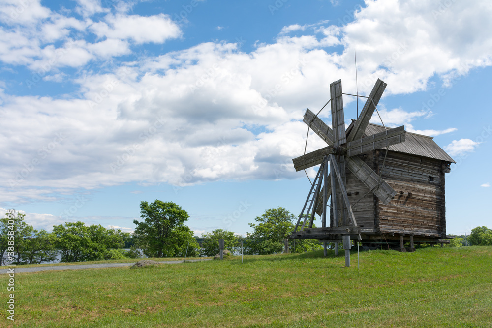 wooden windmill on Kizhi island wooden windmill on Kizhi island