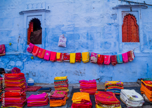 Selling clothes in the blue city, Jodhpur photo