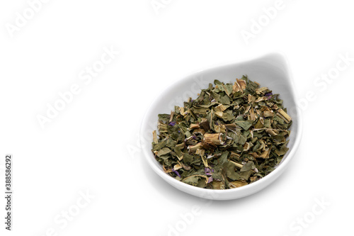 Green tea in a bowl