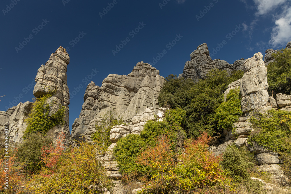 Krast landscape in El torcal Antequera located in Malaga province