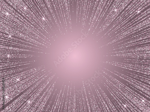 Metallic glitter fireworks explosion christmas abstract background.