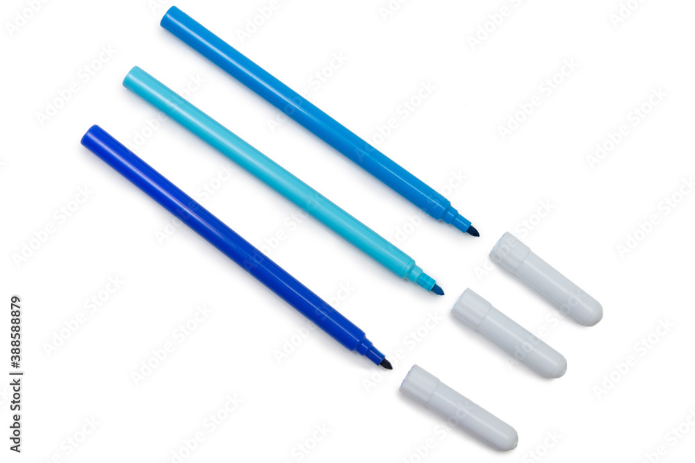 Felt-tip pens blue, dark blue