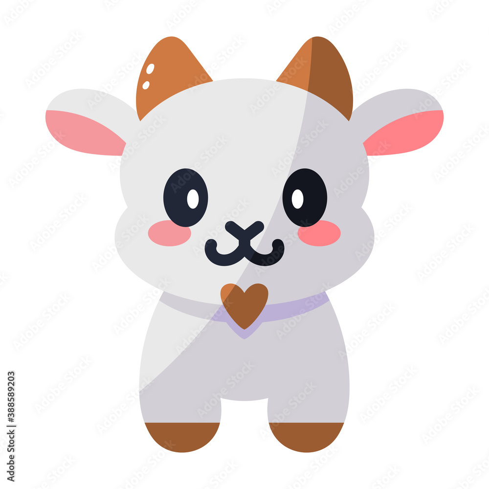 Fototapeta premium Isolated goat icon. Nativity characters icon - Vector