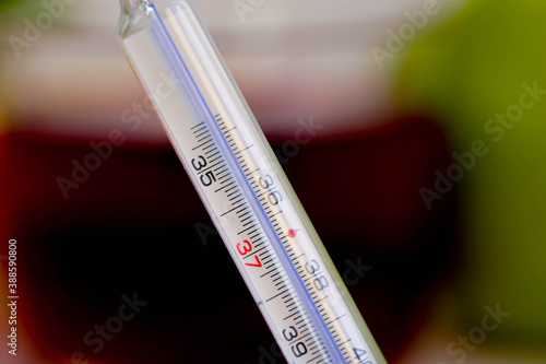 close up of thermometer