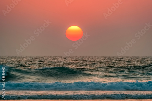 Fototapeta Naklejka Na Ścianę i Meble -  Sunset over Atlantic Ocean