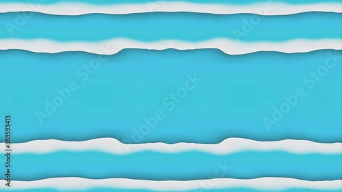 Abstract liquid of marine design, water wave flowing in center view, blue board, natural decoration, seamless 3d rendering.