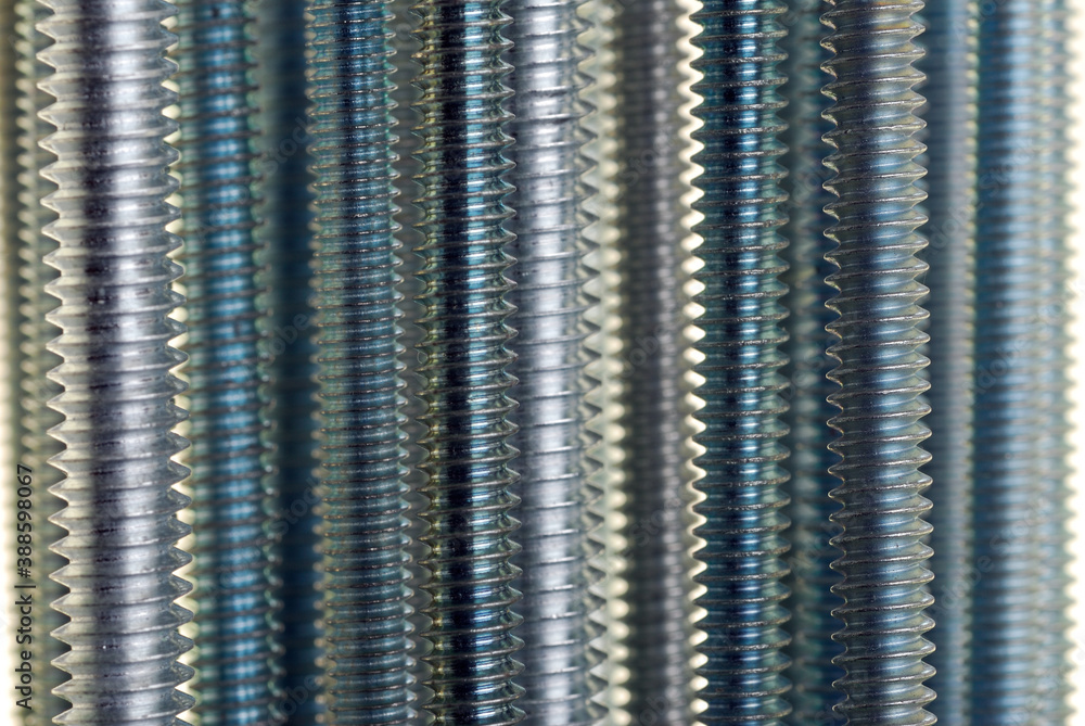 Close up of a collection of parrallel bolts Close up of a collection of parrallel bolts