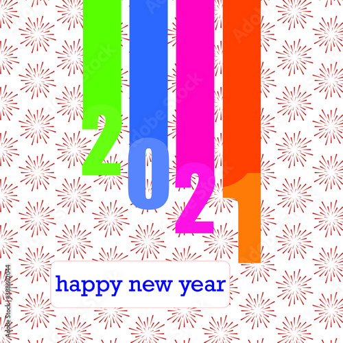 Happy New Year 2021 text design. Set of the cover of business diary for 2021 with wishes color, cover book template, card, banner. Vector illustration. on white background