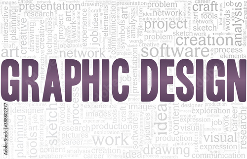 Graphic design vector illustration word cloud isolated on a white background.