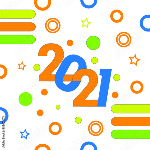 Happy New Year 2021 text design. Set of cover of business diary for 2021 with wishes color ,cover book template, card, banner. Vector illustration. on white background