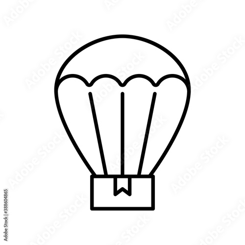 hot air balloon, vehicle, transport icon vector illustration