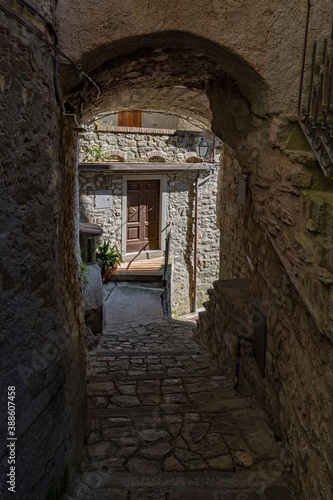 Das Castello Bagnone in der Toskana in Italien 