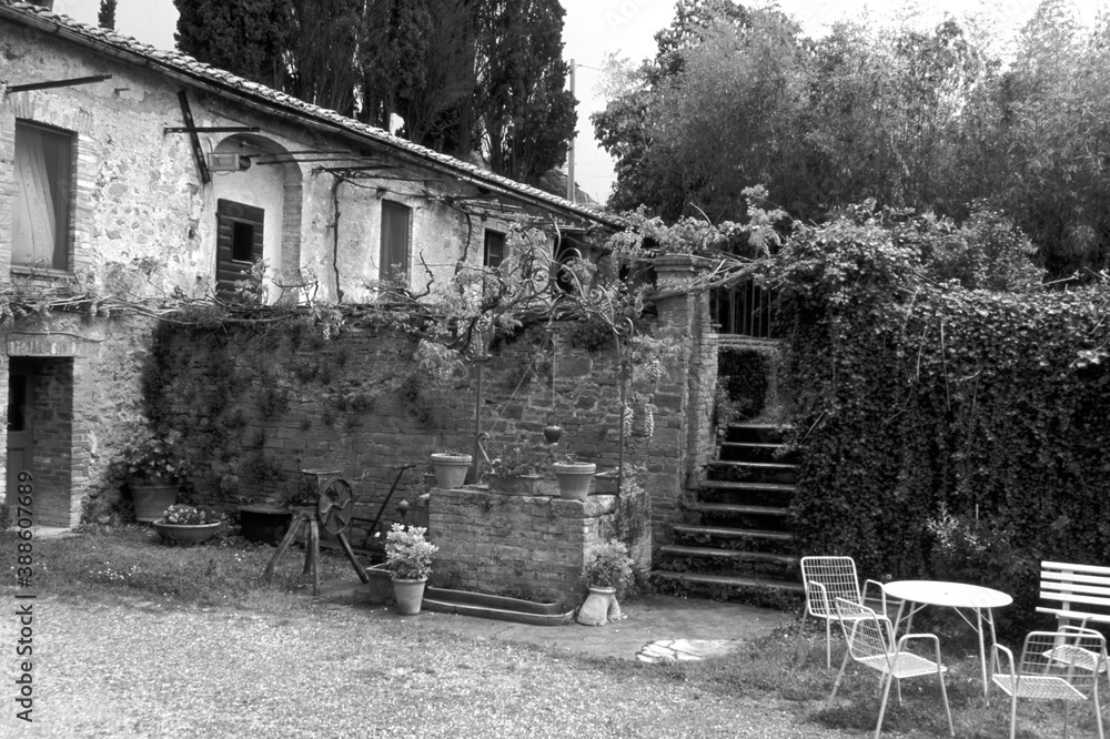 Obraz premium イタリア、トスカーナ地方の農家