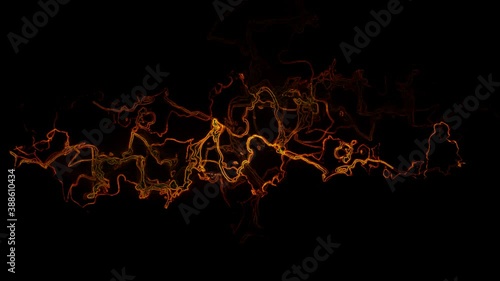 Animated Lightning Orange Background
