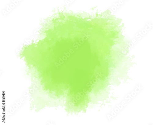 Colorful spot on isolated white background. Colored abstract sample. Hand drawn watercolour splotch. Paint and ink smudges