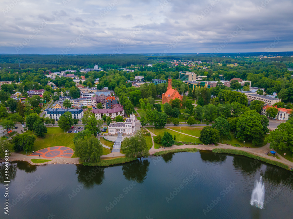 Aerial view of Lithuanian resort Druskininkai Aerial view of Lithuanian resort Druskininkai