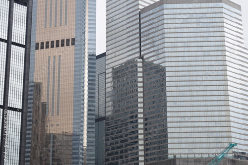 skyscrapers in downtown city