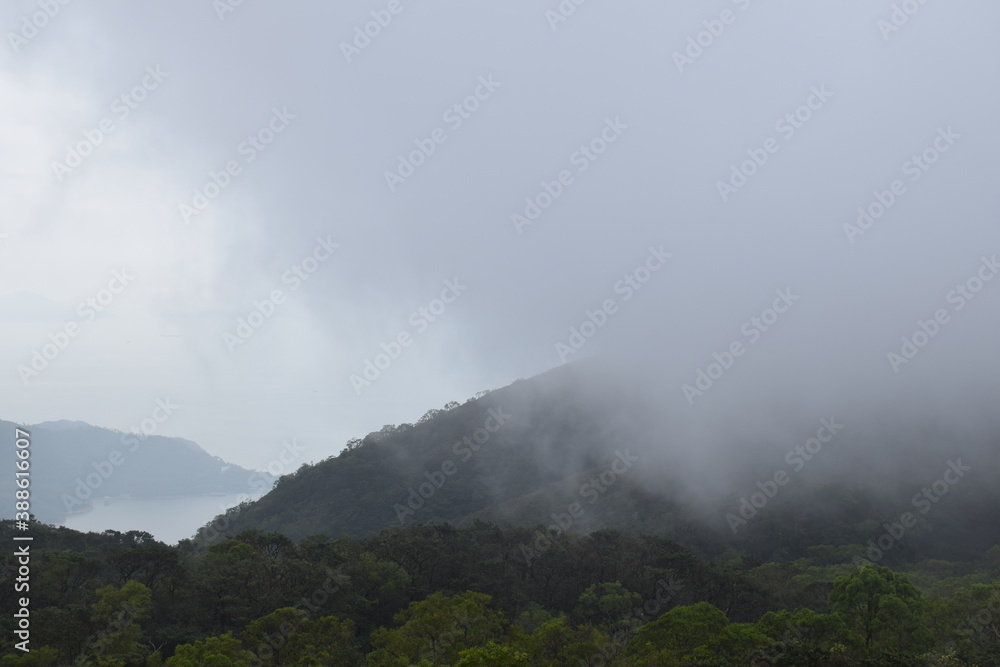 clouds over the mountains