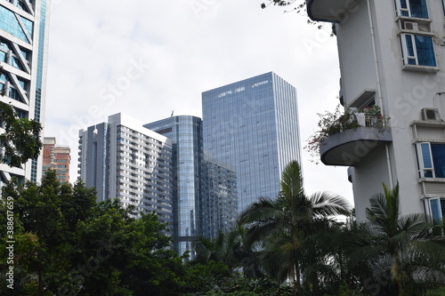 modern city skyscrapers
