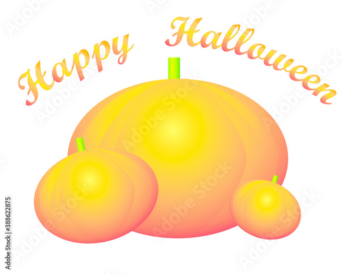 abstract illustration of  halloween pumpkin