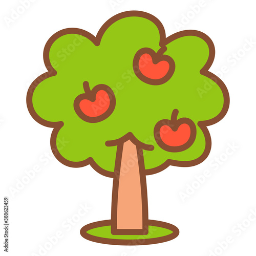 Isolated apple tree icon - Vector illustration design