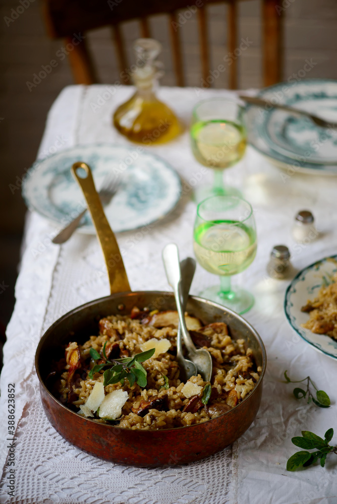 Wild mushroom risotto..style rustic Wild mushroom risotto..style rustic